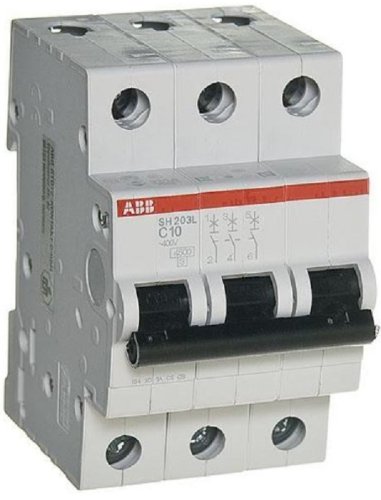 Выключатель автоматический ABB S203 3п 25А C 6кА картинка